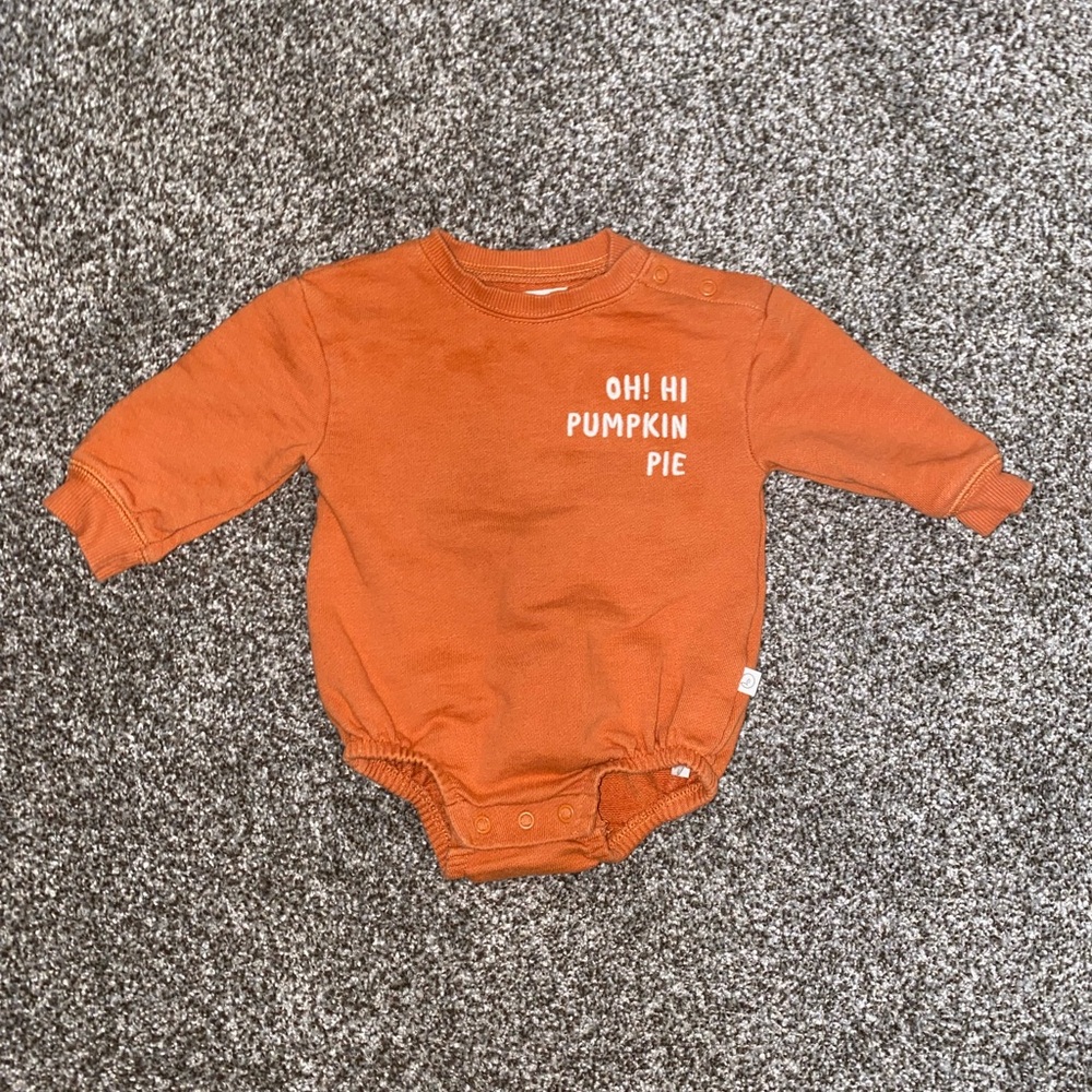 Pumpkin Pie Orange Organic Kids One Piece